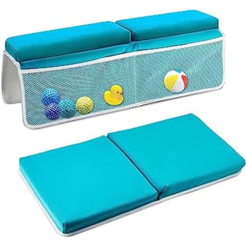 Baby Bath Kneeler and Elbow Rest Pad Set, Bathtub Kneeling Pad for Toddler, Baby Accessories for Bath, Relieve Your Knees and Elbows