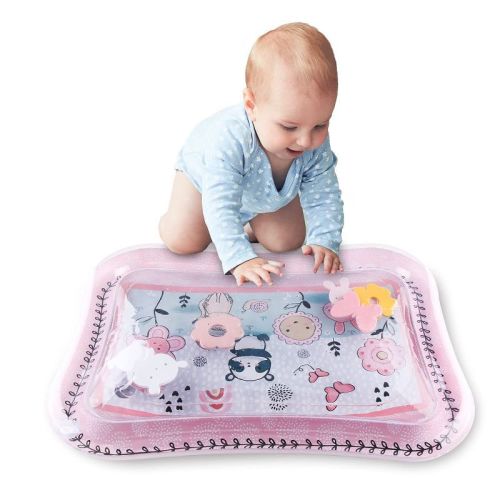 The Peanutshell Happy Garden Tummy Time Water Play Mat, Inflatable Sensory Development Toy