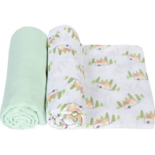 MiracleWare Muslin Swaddle Blanket - Camper 2pk