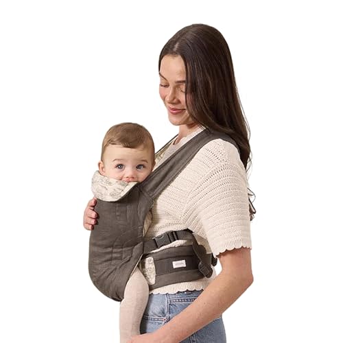 Solly Baby Soft Buckle Carrier, Buttery Soft Baby Carrier Infant to Toddler 10-45 Lbs., Ergonomic Design, Lightweight & Breathable Linen, Front & Back Carry, Baby Carrying Essential, Charcoal Toile
