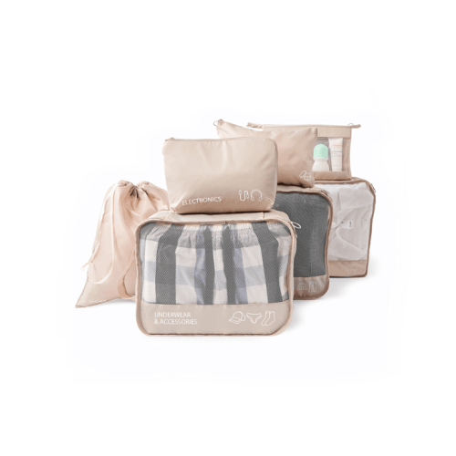 7 Piece Packing Cube - Beige