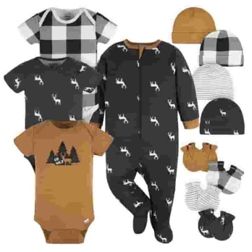 Gerber Baby Boy Layette Bundle, 12-Piece, Newborn - 6/9M