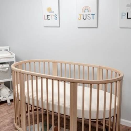 Naturepedic Organic Breathable Oval Crib Mattress (Stokke Sleepi Bed)