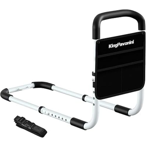 Bed Rail - Bed Rails for Elderly Adults - Medical Bed Support Bar Mobility Assistant with Free Storage Bag and Fixing Strap, Fit King, Queen, Full, Twin, Medium