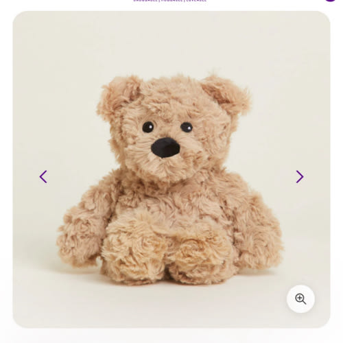 Brown Curly Bear Warmies Junior