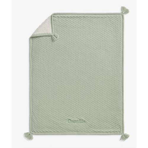 Luxe Cable-Knit Sherpa Baby Blanket