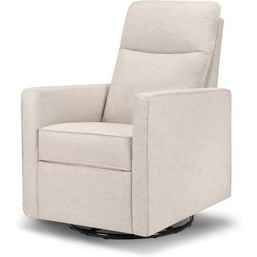 DaVinci Gabby Pillowback Swivel Glider in Beach, Greenguard Gold & CertiPUR-US Certified
