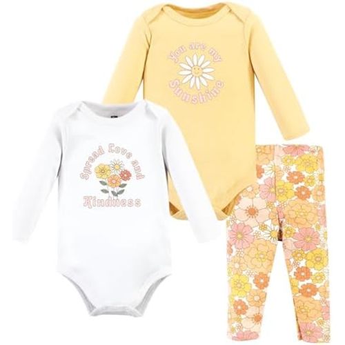 Hudson Baby Unisex Cotton Bodysuit and Pant Set