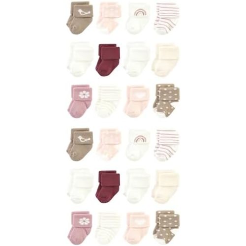 Hudson Baby Unisex Cotton Rich Baby Terry Socks 24-Pack