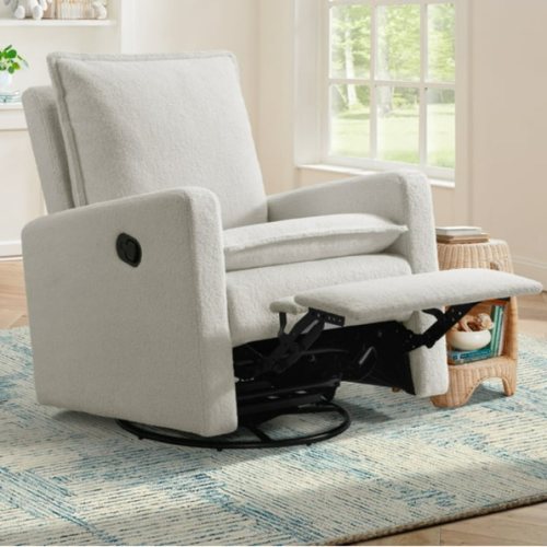 Soho Baby Coventry Glider Recliner Boucle White - Walmart.com