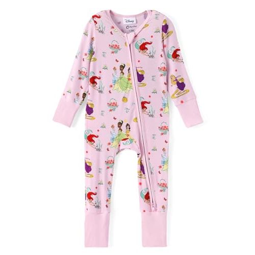 Disney Baby Viscose Made from Bamboo 2-way Zip Footie Romper Outfit NB-Inf