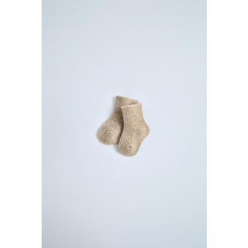 WOOL AND CASHMERE SOCKS - Tan marl | ZARA United States