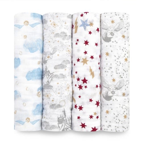 boutique iconic cotton muslin swaddles 4 pack