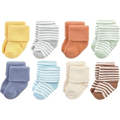 Hudson Baby Baby Girls' Cotton Rich Newborn and Terry Socks