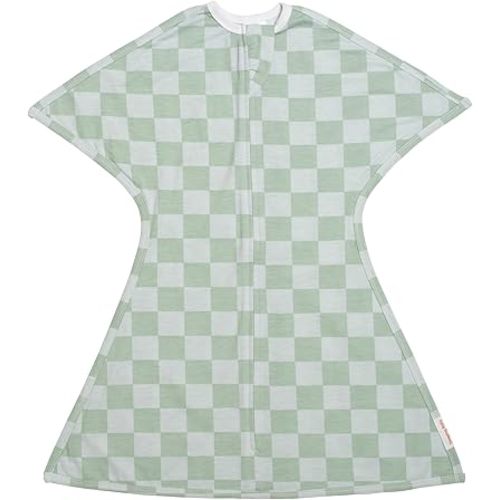 SleepingBaby Zipadee-Zip Transitional Swaddle Sack, 6-12 Month - Roomy Zipper Swaddle for Easy Diaper Changes and Proper Hip Development - Baby Swaddle Sack, Medium - Sea Green/Blue