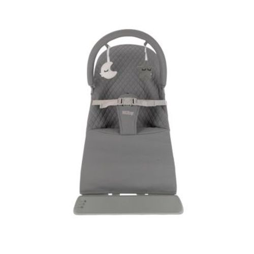 Nuby Baby Bouncer With Toy Bar, Vibrates And Plays Music - Gray