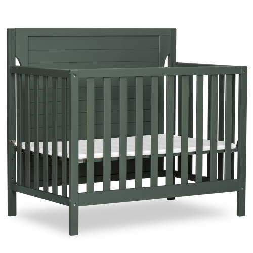 Dream On Me Bellport 4 in 1 Convertible Mini Crib In Green