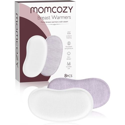Momcozy Instant Heat Breast Heating Pads, Breast Warmers Easy Release for Soothing Warmth, Lasting Heat Relief for Clogged Milk Ducts, Improve Milk Flow, 8 PCS