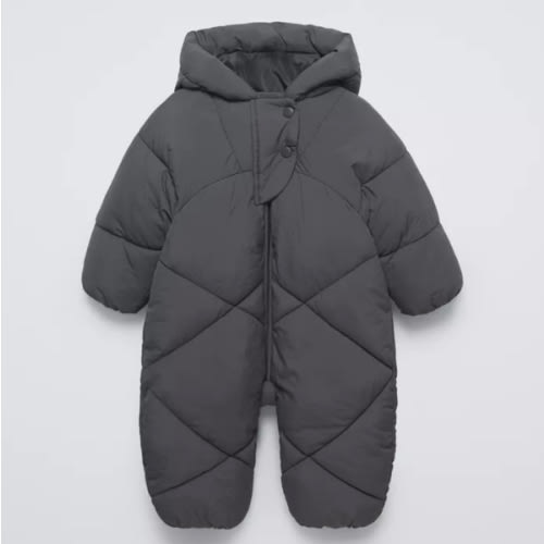 QUILTED NYLON ROMPER - Anthracite grey | ZARA United States