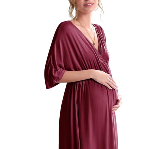 Ekouaer 3 in 1 Labor/Delivery/Hospital Gown Maternity Dress Nursing Nightgown Sleepwear for Breastfeeding