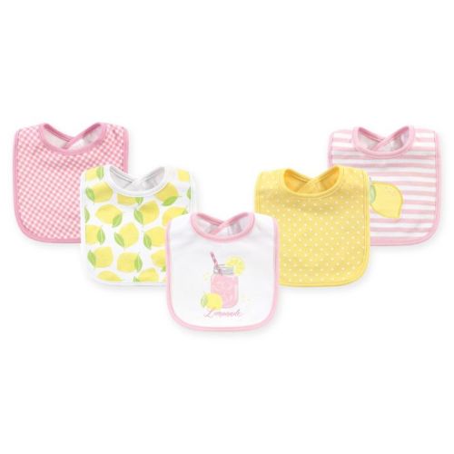 Hudson Baby® 5-Pack Lemon Drooler Bibs in Yellow