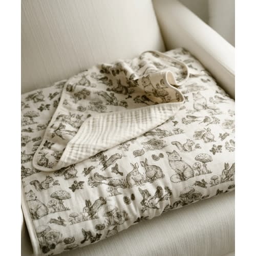Woodland Nursery Muslin Quilt & Sham Set | Nursery Bedding | Oilo™ Studio