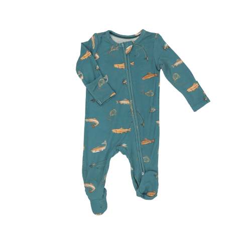 2 Way Zipper Footie - Trout