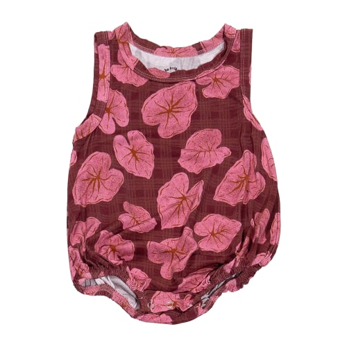 Pink Palaka Kalo Bamboo Bubble Bodysuit