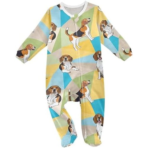 Baby One-Piece Rompers, Newborn To Infant Romper Footies, Different Dogs Doodle