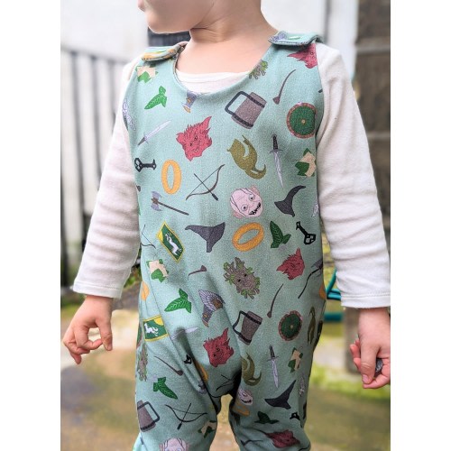 Going On An Adventure Children's Romper; Romper, Children's clothing, Stretchy, Green, LOTR, Hobbit, Middle Earth, Baby Romper, Organic