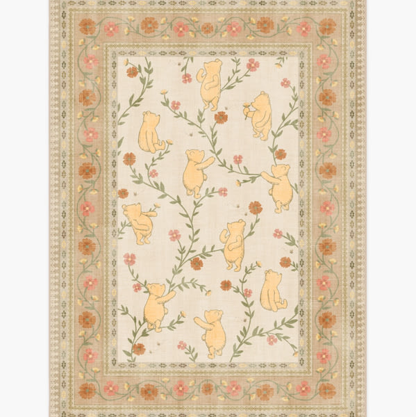 Pooh's Meadow Cream Multicolor Rug | Ruggable US