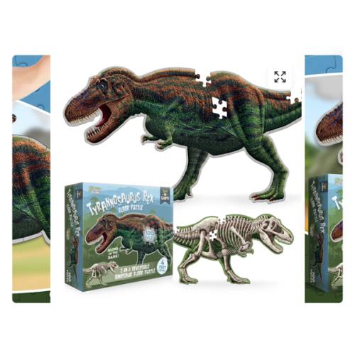 Tyrannosaurus Rex Dinosaur Jigsaw Puzzle - 4FT Double Sided Floor Puzz – Genius Games