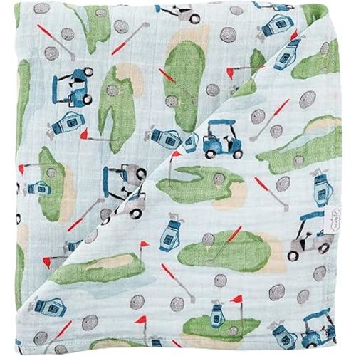 Mud Pie Muslin Swaddle - Golf
