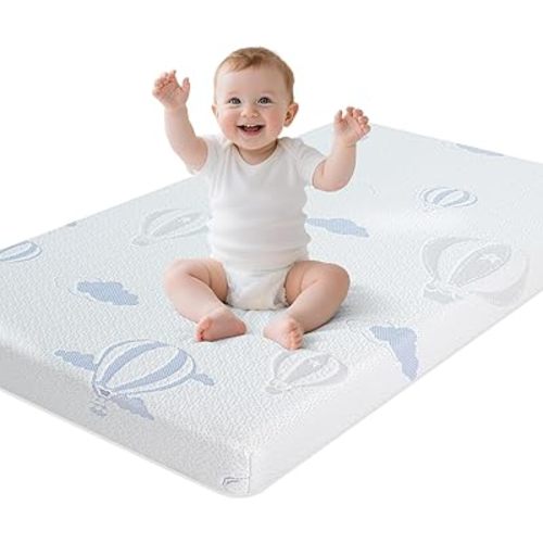 Pack and Play Mattress Pad, 38"x 26" Dual-Sided Memory Foam Pack N Play Mattress for Playpen Playard, Soft Breathable Mini Crib Mattresses for Baby Toddler with Machine Washable Cover