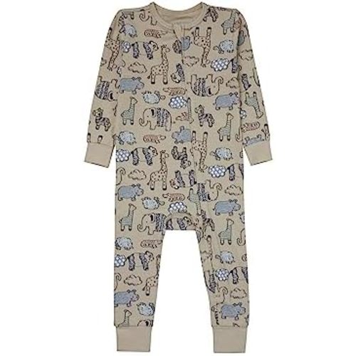 Hanes Baby Pure Comfort Organic Playsuit, Sleep & Play Infant Long Sleeve Footless Cotton Pajamas, Boy & Girl