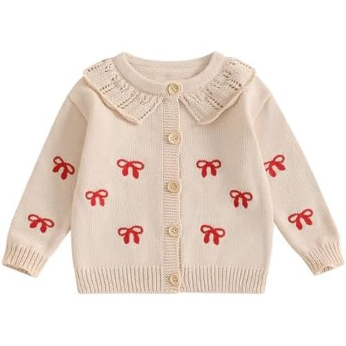 Newborn Baby Girl Boy Cute Long Sleeve Button Up Cardigan Toddler Knit Sweater Infant Fall Winter Clothes