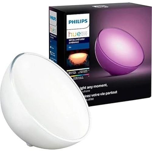 Philips Hue Go White and Color Portable Dimmable LED Smart Light Table Lamp (Requires Hue Hub, Works with Alexa, HomeKit and Google Assistant), White