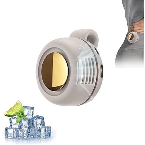 Portable Silent Mini Bladeless Fan Clip On, 3 Speeds Clip-on Fans for Shirt, Mini Whirlwind Fan for Waist Clip (White)