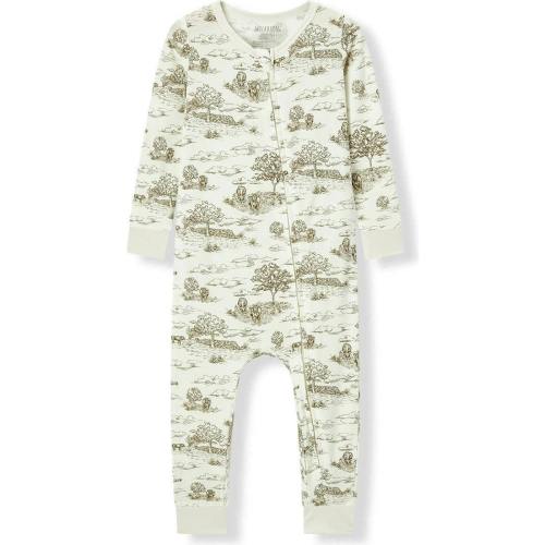 Country Toile Luxe Stretch Zipper Pajama