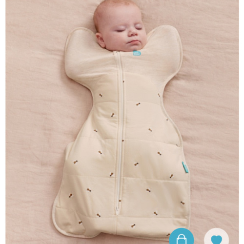 Swaddle Up™ 2.5T Quilted Stretch Cotton Bees Oatmeal