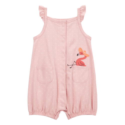 Baby Girl Pink Flamingo 1-Piece Romper - Carter's | Carter's