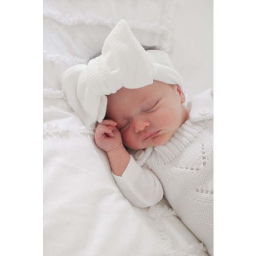CHUNKY WAFFLE BOW HEADBAND - WHITE – Petite Co au