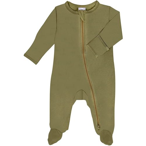 Bamboo Zipper Baby Footie Pajama,Long Sleeve One Piece Romper For Boys Girls