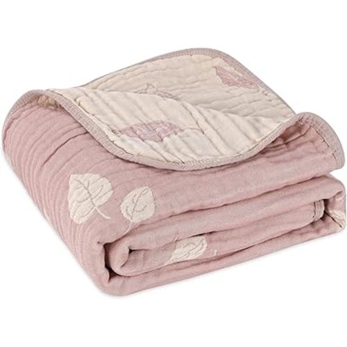Ultra Soft Muslin Baby Blanket,A Versatile Swaddle and Bed Blanket for Babies, Toddlers, Boys, and Girls (Terra Dusty Rose)