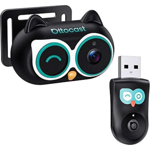 OTTOCAST Cabin Care Car Camera for Baby, Wireless CarPlay Adapter with 1080P Baby Car Camera, HD Night Vision, 150° Wide Angle, Real-Time Rear Seat Monitor, Easy Installation