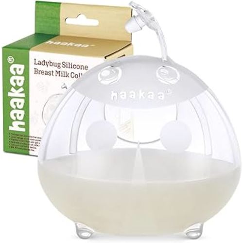 haakaa Ladybug Milk Collector Breast Milk Saver Breast Shell for Breastfeeding, Collect Breastmilk Leaks, Skin-Friendly and Easy to Wear (1.4oz/40ml,1PC)