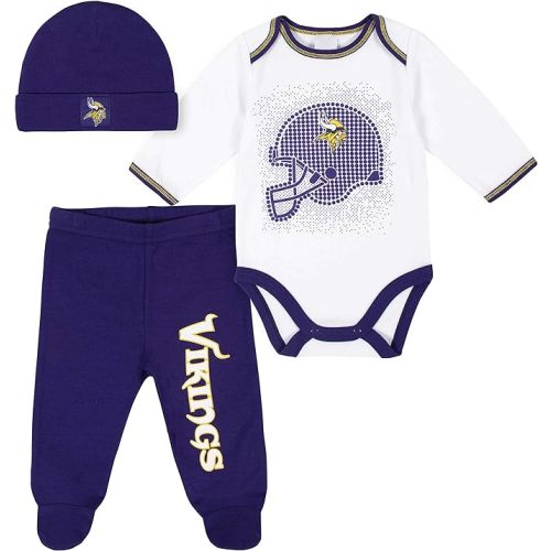 Gerber Unisex Baby NFL Team Footed Pant and Bodysuit Gift Set