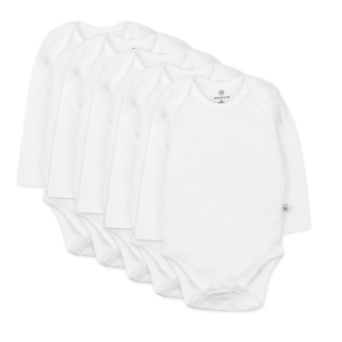 5-Pack Organic Cotton Long Sleeve Bodysuits | Honest Baby Clothing