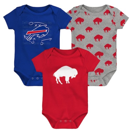 Buffalo Bills Newborn & Infant Team Starter 3-Pack Bodysuit Set - 0 to 3 M