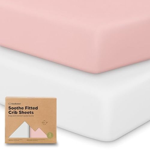 KeaBabies 2-pk Organic Cotton Crib Sheets for Boys Girls 52x28 (Rose) | Fitted Crib Mattress Sheet Neutral, Breathable Cover for Baby Bed Set, Toddler Mattress, Soft & Cute Prints